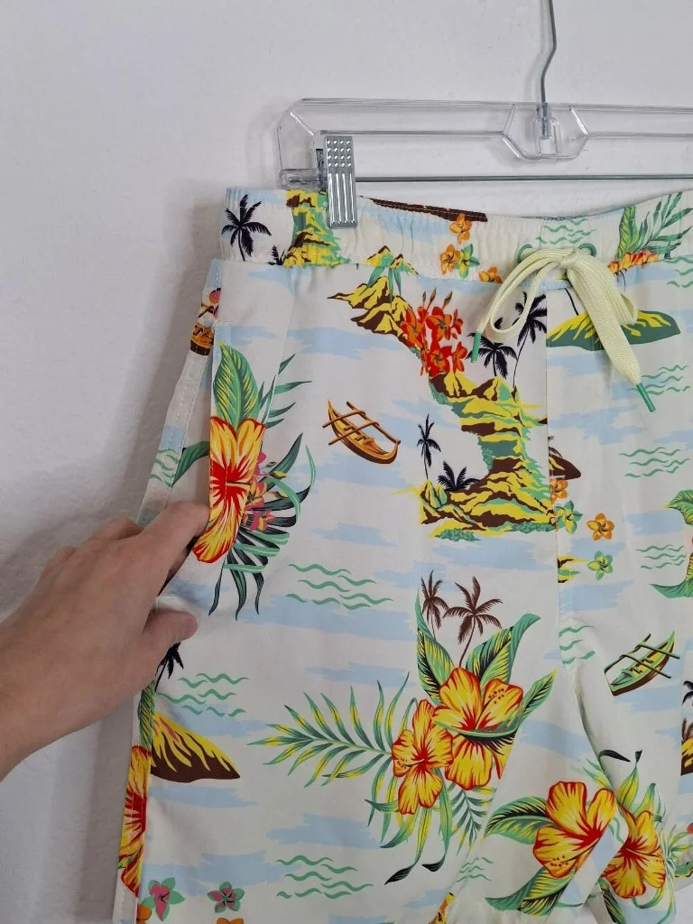 Fresh Prints of Bel-Air Mens Hawaiian Swim Trunks Sz XL Tropical Novelty Print